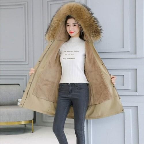 Fad Plus Size M-6XL Parkas Winter Clothes Long Woman Jackets Coats Hooded Fur Collar Clothing Vogue Korean Jaquetas Feminina