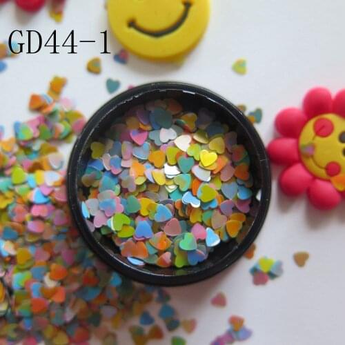 1Jar Cute Hight Quality Thin Heart and Smiling Face Glitter Round Decoration Nail Art Glitter GD43/44