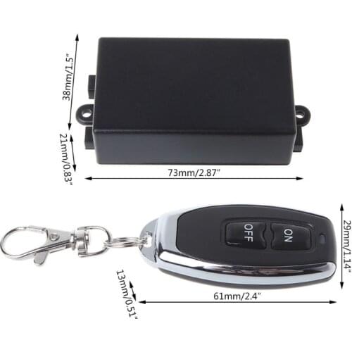 1Set 2Keys ON/OFF Wireless Remote Control Light Switch Relay Output AC220V Receiver Module Transmitter 433MHZ E56B