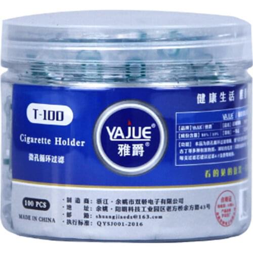 100Pcs Disposable Tobacco Cigarette Filter Smoking Reduce Tar Filtration Cleaning Holder