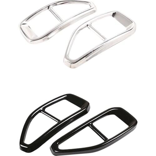2Pcs/Sets Stainless Rear Dual Pipe Exhaust Outputs Mufflers Cover for BMW- 3 Series G20 G28 2020