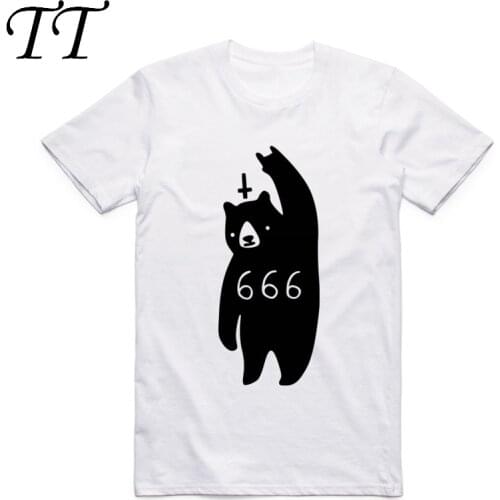 2019 S-XXX 666 Satan Bear T-shirt Fashion Short sleeve O-Neck Tops Summer T shirt casual homme Hip Hop Swag Tshirt