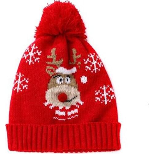 2020 High Quality 1-6 Y Child Hat Christmas Hats For Children Xmas Caps Chiristmas Gift Hat Christmas Decorations kniting hat