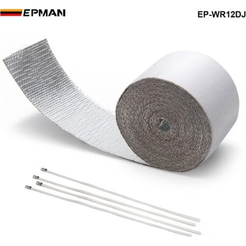 Car Aluminum Reinforced Tape Adhesive Backed Heat Shield Resistant Wrap For All Intake pipe For BMW E30 M20 325 EP-WR12DJ