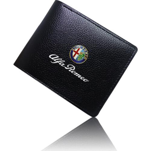 Car leather wallet Card package for Alfa Romeo 159 Brera Giulia Giulietta gt gtv SPIDER STELVIO 8c 4c 166 156 147 146 145