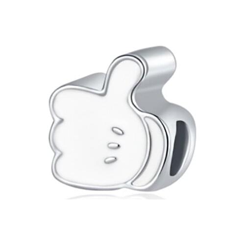 White gloves Beads Fits charms plata de ley original bracelet jewelry valentines day mary poppins bijoux ENM646