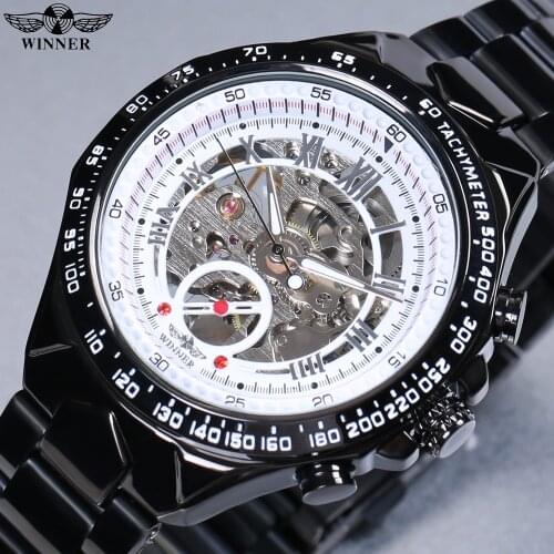 Luxury Watch Men Automatic Watch Skeleton Mens Watches Top Brand Design Transparent Fashion Royal Relogio Automatico Masculino