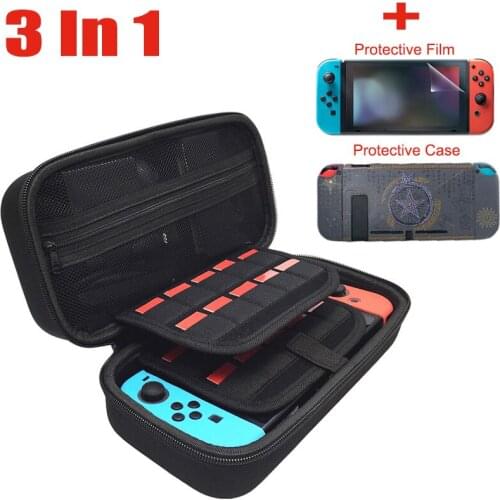 Switch EVA Bag Case For Nintendo Switch Game Console Accessory Hard Large Capacity Carring Box With Protective Case&Screen Film
