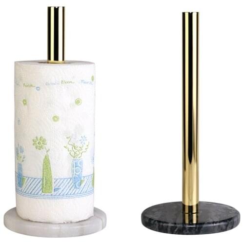 Paper Holder Nordic Marble Toilet Organizer Desktop Rack Desktop Shelf Tissue Home Decor Storage Retro Kitchen Roll Gold-plated