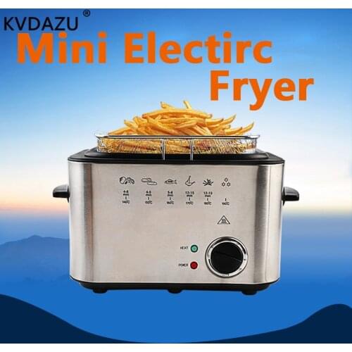 Electric oil fryer multifunctional household smokeless Deep fryers oil frying machine oven French fries Grill Chicken Fish pot