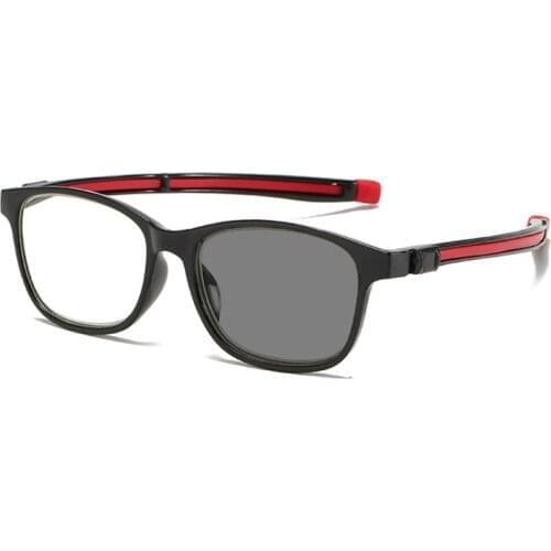 Photochromic Magnet Hanging necK Myopia Sunglasses for Women Men Students Adjustable Legs Driving Short Sighted Glasses 0~-6.0