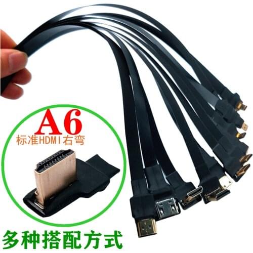 FPV Micro Mini HDMI-compatible 90 degree Adapter 5cm-100cm FPC Ribbon Flat HDTV Cable Pitch 20pin Plug Connector