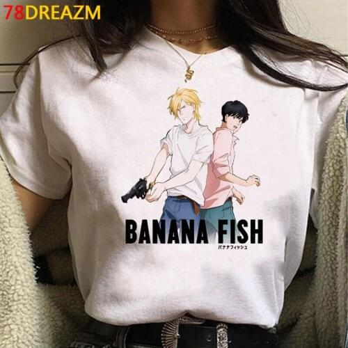 Banana Fish t-shirt men plus size grunge couple japanese 2021 top tees white t shirt harajuku