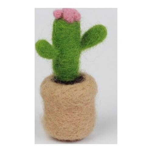 Succulent Needle Felting Kits, Wool Felt Kit with 3 Felting Needles, Enough Wool, English Manual Suitable for Beginners (E)