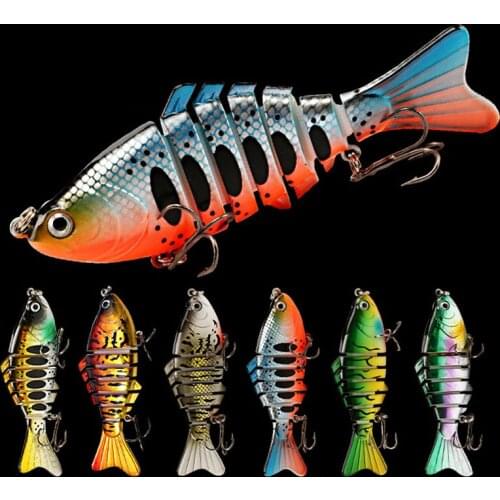 16G/10CM Artificial Sinking Wobblers 7 Segments Fishing Lure Hard Lure Diving Depth 0.5-1.5M Multi-section Plastic Fishing Bait