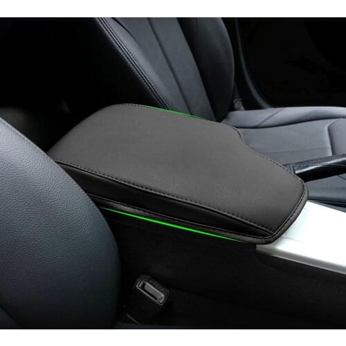 Microfiber Leather Center Armrest Box Pad Cover Trim For BMW 3 Series F30 2013 2014 2015 2016 2017 2018 only left hand drive