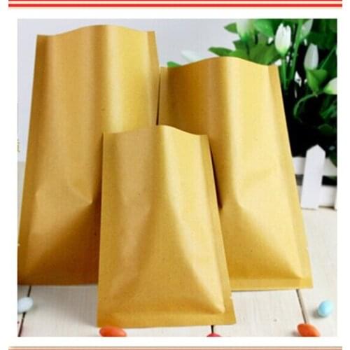 18cm*26cm,100pcs/lot,kraft bag without the zipper heat seal kraft bag for food Can be sealed with a manual heat sealer