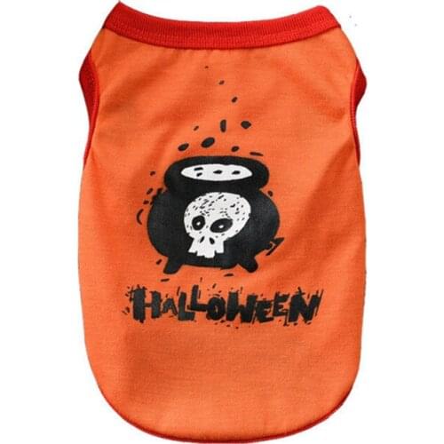 Halloween Cute Dog Sleeveless Shirt Pet Vest Pet Dog T-shirt Breathable Durable Dog T-shirt Cat Clothes Pet Cloth Pet Costume