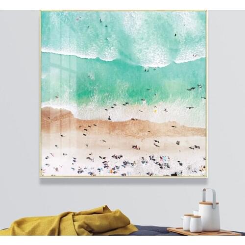 Modern Coast Landsacpe Swim Poster Prints Canvas Painting Wall Art Pictures for Living Room Aisle Home Decoration No Frame