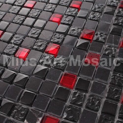 Black glass mosaic Pure gold glass mosaic Bisazaa tile stone tile