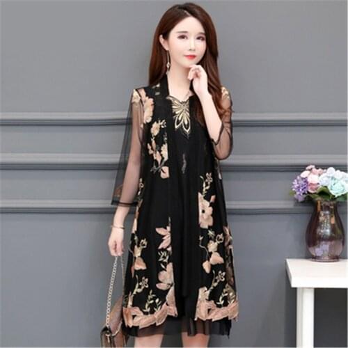 Plus Size 5XL Long Cardigan Sweater Women Poncho 2020 Spring Summer Vintage Embroidery Knitted Sweater Female Tops Coat PZ3188