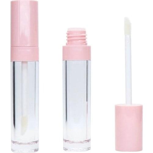 6.5ml Pink lip gloss tubes containers Empty Refillable lipgloss tube Lip Balm Glaze Sample travel Bottle Cosmetics Accessories