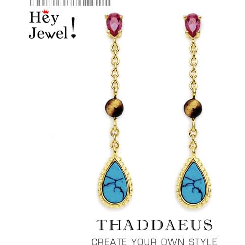 Earrings Riviera Colors Gold Plated,Europe Lightness Fine Jewelry For Women,2021 Autumn Brand New Sterling Silver 925 Gift