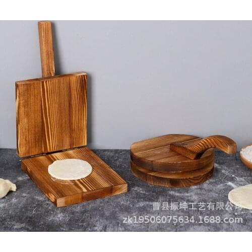 Skin pressing plate wooden rice cake skin tool pressing device winter solstice dumpling skin mold pine pressing plate household
