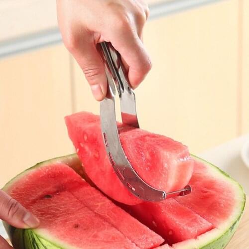 TTLIFE Stainless Steel Fruit Slicer Watermelon Melon Slicer Cutter Corer Server Splitter Watermelon Cantaloupe Vegetable Cutter