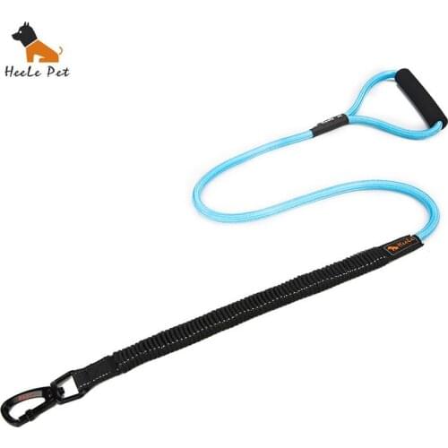 120cm Unique Reflective Bungee Dog Leash Surf Rope Padded Handle Nylon Elastic Leash Extendable Running Comfortable Pet Supplies