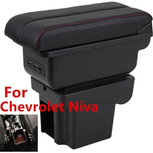 For Chevrolet Niva Armrest Box Niva 1 Universal Car Central Armrest Storage Box modification accessories
