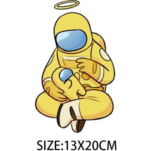 Video Game Impostors Iron-On Transfers For Clothing Applique DIY Washable T-Shirt Thermoadhesive Patches Yellow Villain Sticker