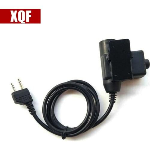 XQF U94 PTT Cable for Z Tactical Bowman Elite II HD01 HD02 Headset For Midland 2 Pin Two Way Radio G6 G7 GXT550 GXT650 LXT80