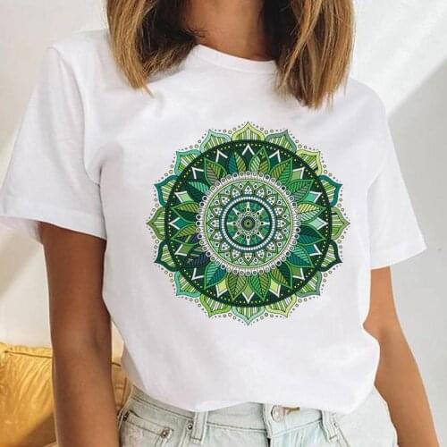 Women Vintage Flower Ladies 90s Watercolor Fashion Female Clothes Tees Tshirt Cartoon Tops Print Ladies Graphic T-Shirt