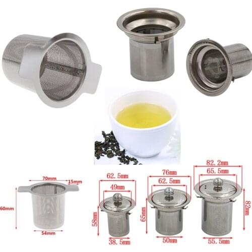 1pcs Stainless Steel Mesh Tea Infuser Tea Strainer Fine Chinese Kungfu Tea Leaf Funnel Spice Filter Kitchen Tools