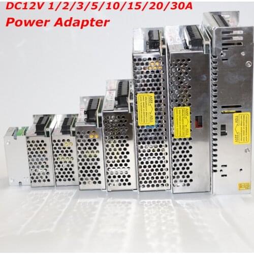 1Pcs AC 100V 110V 200V 210V 220V 230V 240V to DC 12V 1A 2A 3A 5A 10A 15A 20A 30A Switch Power Supply Transformer Free Shipping