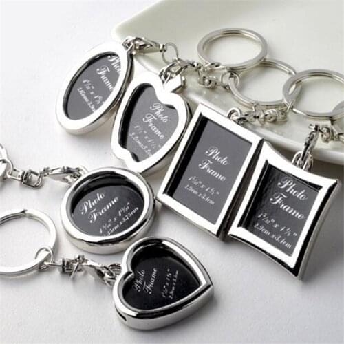 1pcs Valentines Day Gift Mini Frame Keychain Souvenir Wedding Gifts for Guests Bridesmaid Gift Party Favors Lover Present-S