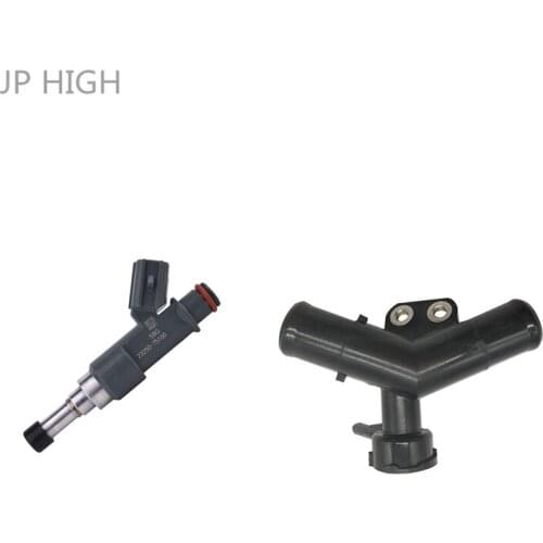 1X Fuel Injector 23209-79155 with Coolant Thermostat Housing Water Pipe