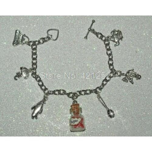 10pcs Mary Poppins Practically Perfect Charm Bracelet jewelry in silver