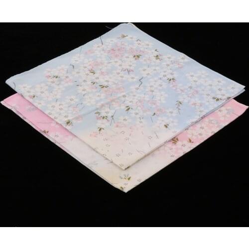 2 Pieces Women Ladies Cotton Floral Print Handkerchiefs Lace Handkerchief