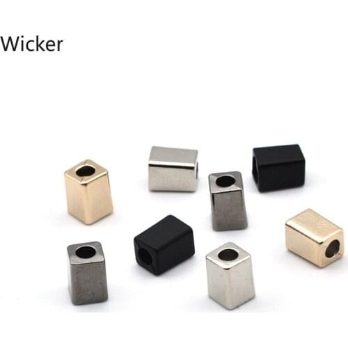 20 Pcs/pack Plating Square Cord End String Clip Jacket Coat Sweater Trousers Bags Buckles Zinc Alloy Cord Stopper Sewing Buttons