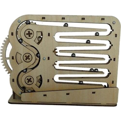 Marble Run 3D Puzzle Steam Mechanical Gear DIY Wooden Model Building Kits Assembly Toy Gift for Children Adult dropship