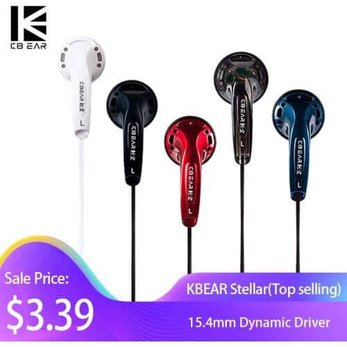 KBEAR Stellar 15.4mm Dynamic Driver Japanese PPS Flat Earplug HIFI Music Game Earphone Flagship Earbud KBEAR Knight KS1 KS2