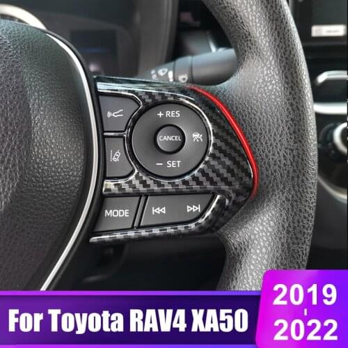For Toyota RAV4 Corolla 2019 2020 2021 RAV 4 XA50 Corolla E210 Car Steering Wheel Button Panel Cover Trim Sticker Accessories