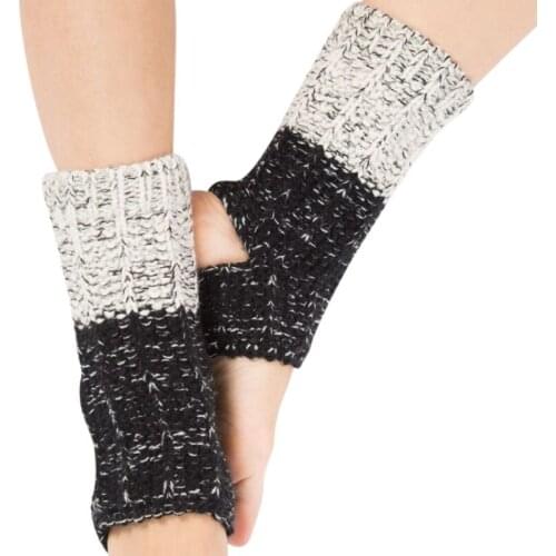 Leg Warmers Latin Dance Yoga Leg Sets Women Patchwork Thermal Acrylic Knitted Boot Cuffs Socks Cover