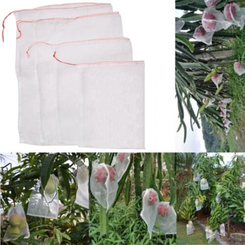 JX-LCLYL 50Pcs Garden Plants Fruit Protection Bag Anti Bird Drawstring Net Bag