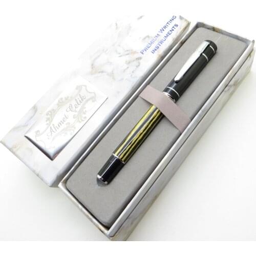 Wings Marble Deluxe R404 Tree Cabochons Roller Pen | İsme Special Pen | Gift Pen