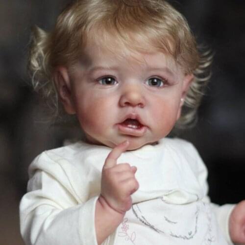 Reborn Baby Doll Unfinished 22 Inches Lifelike Newborn Bebe Vinyl Unpainted Dolls for Girls DIY Blank Doll mould