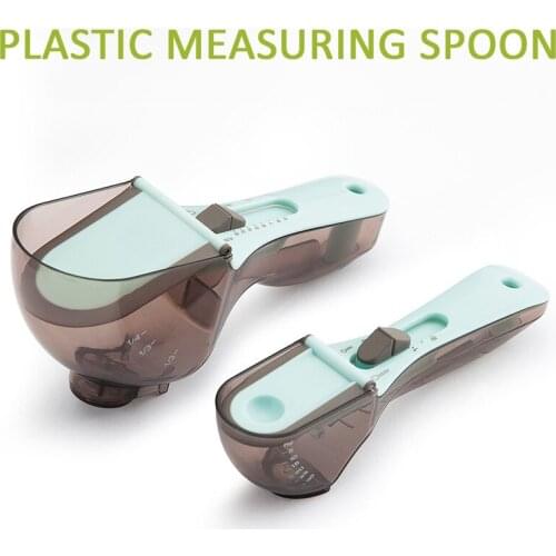 Measuring Cups Baking Kitchen Tools Cuisine Adjustable Solid Powder Liquid Measuring Scoop With Scale Measure Cup 2pcs