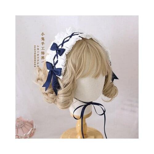 Cute Baby Lace Bowknot Lolita Hair band Multicolor Hair Clip Japanese Elegant Soft sister KC Headband Hair Accessories Cosplay